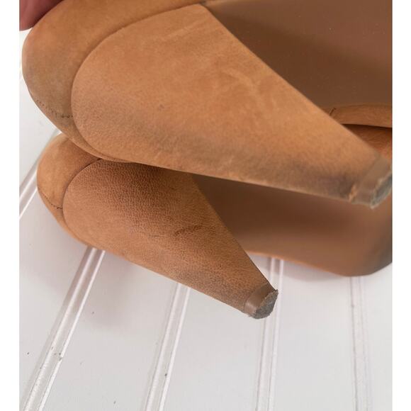 Seychelles Anthropologie Haley Multi-Strap Heels Tan Pink Metallic Size Women 10 - Picture 9 of 11